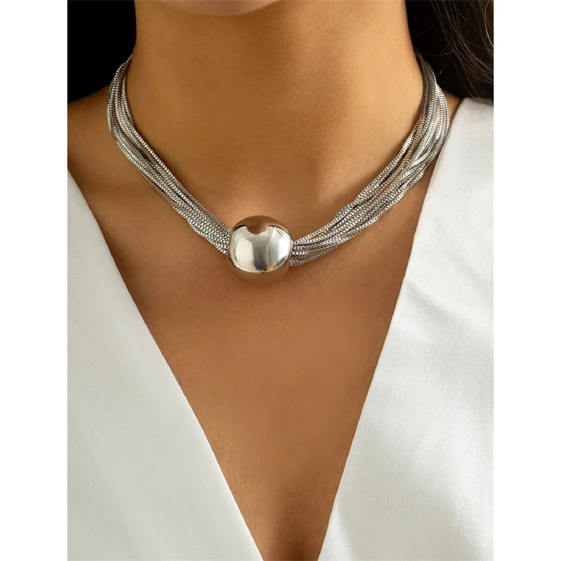 Trendy necklaces and pendants with geometric shapes for a modern aesthetic-Women's Contemporary Street Geometry Necklace